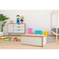 Valdern BEECH WOOD - TOYBOX KIDS CHILDREN TOY STORAGE - IDEAL FOR PERSONALISED TOY BOXES - Natural