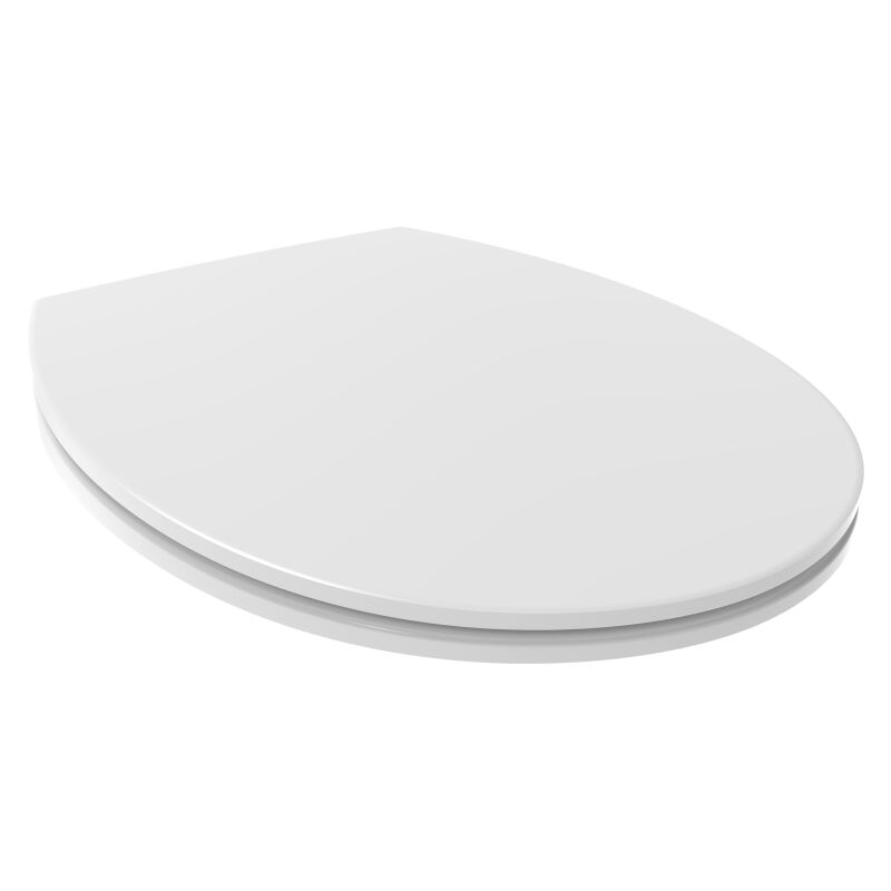 Copriwater per disabili Laccato in Mdf Antibatterico 37.3 x 6 x 46 cm Bianco