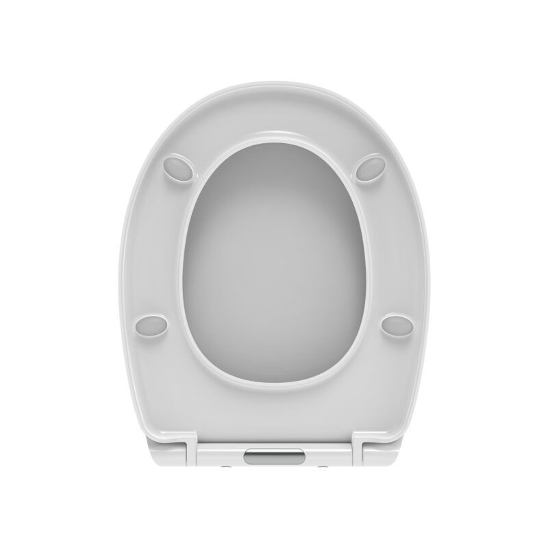 SAMODRA Coperchio WC Universale In Urea – Soft Close, Facile Da Pulire, Adatto A WC Tipo O (Bianco, Forma O)