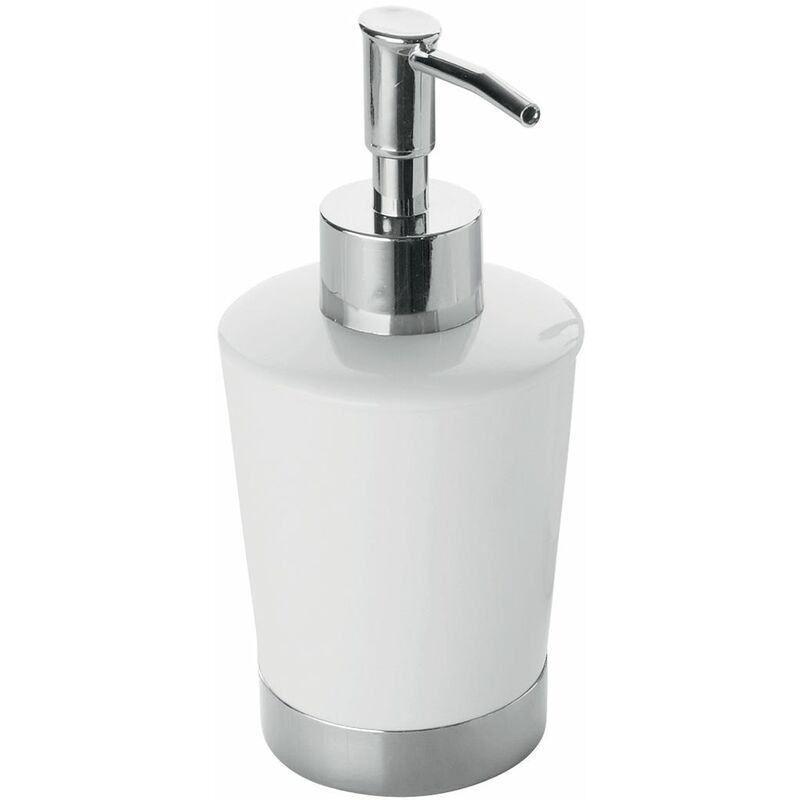 Dispenser Sapone Liquido Da Appoggio In Ceramica Bianca Lilly