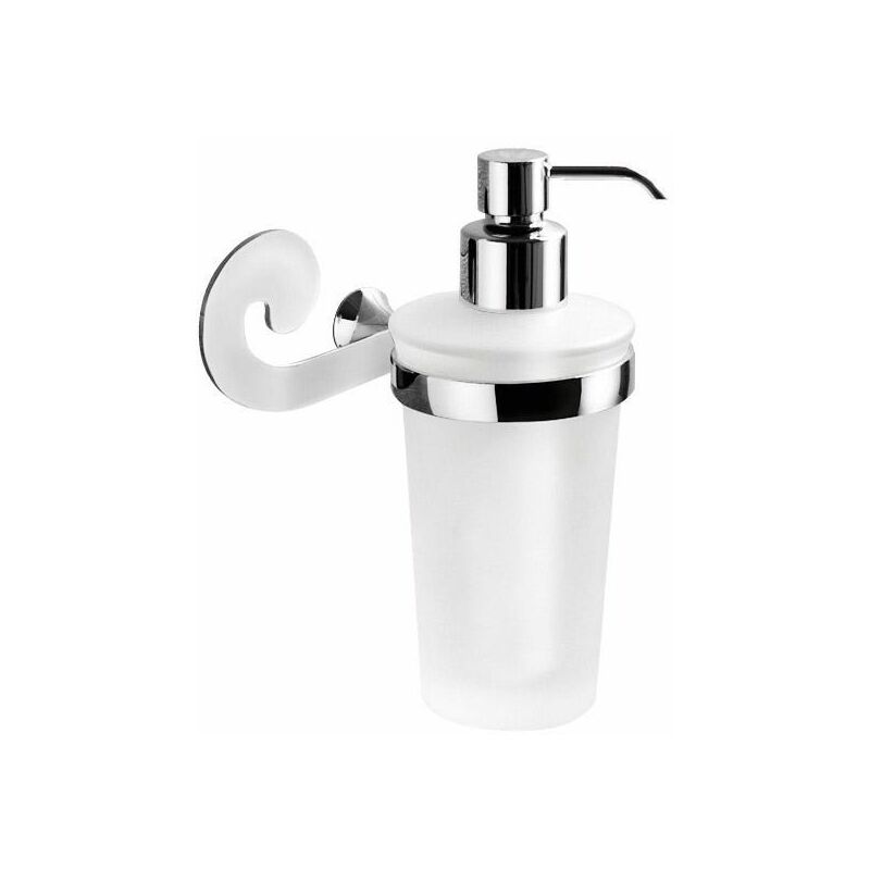 Dispenser sapone in ceramica e metallo fissaggio a parete mod. Louise