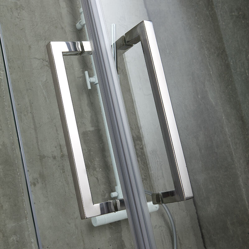 Box Doccia Rettangolare 80x120 Cm - Vetro Temperato 6mm Trasparente | Ante Scorrevoli | Made In Italy - Foto 3