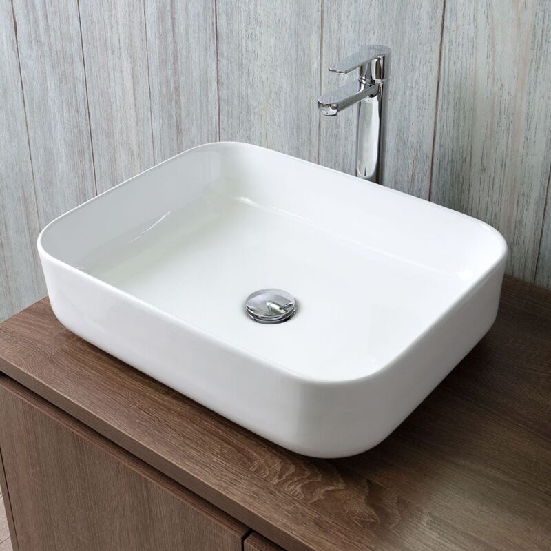 MOBILE BAGNO SOSPESO NOCE SCURO DOPPIO LAVABO DA APPOGGIO SPECCHIO