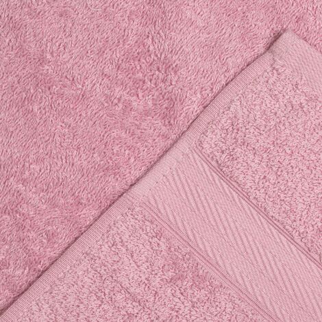 Offerta Set 2 Asciugamani Ospiti Rosa 30x50 100% Cotone Economici