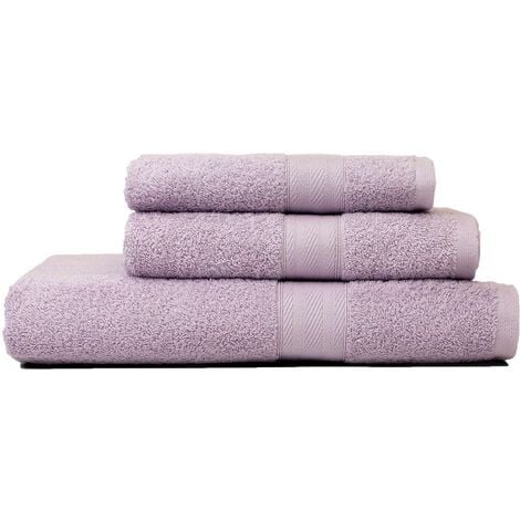 Set Asciugamani Arredo Bagno 3 Pezzi Colore Iris In Spugna Di Cotone Teddy