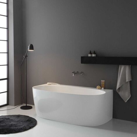 Vasca Freestanding Capri Gauche 170x76cm - Vasca Da Bagno Angolare Semi Isola - Foto 9