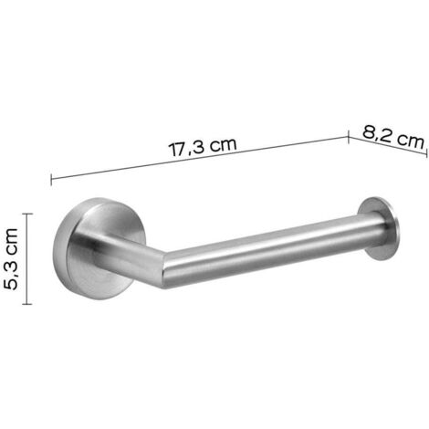 Porta rotolo aperto Mia cromato spazzolato inox | Leroy Merlin