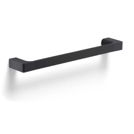 Porta Asciugamani Moderno Da 35 Cm In Nero Opaco Da Muro Palazzo