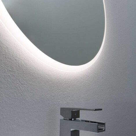 Specchio Rotondo Da Bagno Nero 76,2 Cm - Moderno Con Cornice In Metallo Antiruggine, Vetro HD Per Camera Da Letto, Soggiorno, Ingresso