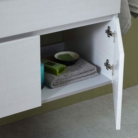 MOBILE BAGNO SOSPESO 80CM 2 ANTE GRIGIO MOON