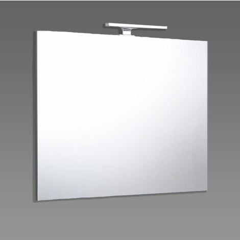 Specchio Bagno Contenitore 92Cm 2 Pensili Con Anta Specchio E Luce Led