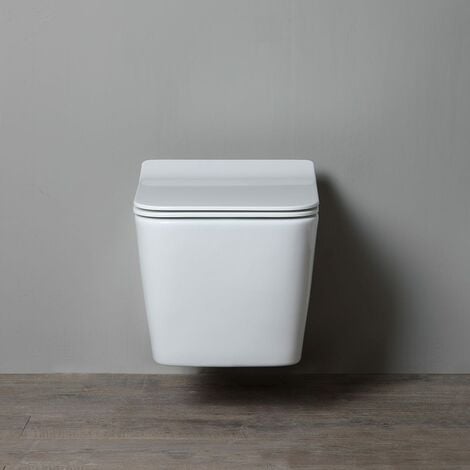 Coppia Di Sanitari Sospesi In Ceramica Rimless  Rock