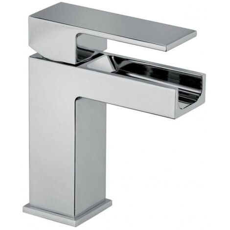 Rubinetto Lavabo A Cascata Hoimpro, Oro Spazzolato, Con Scarico Pop-up E Tubi, Maniglia Singola, 1 Foro