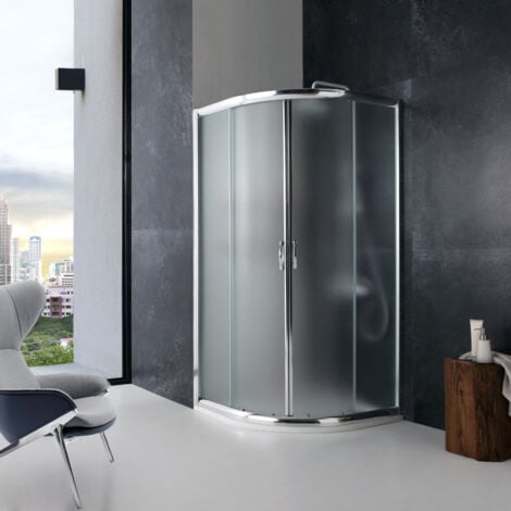 BOX DOCCIA SEMICIRCOLARE GIADA 90x90 CM CRISTALLO OPACO 6 MM