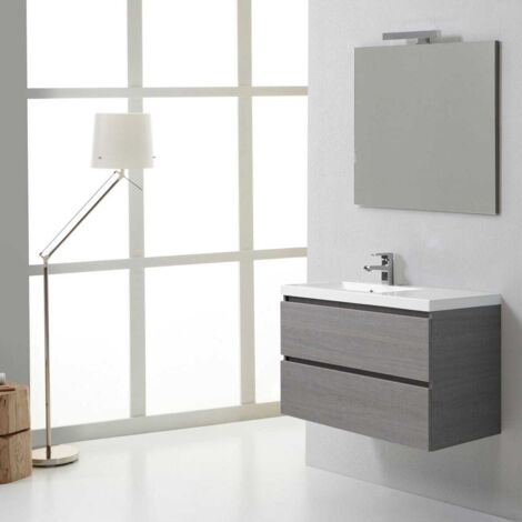 Mobile Bagno 90 Cm Con Cassetti Con Vasca A Sinistra Manhattan