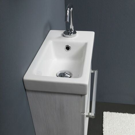 MOBILE BAGNO SALVA SPAZIO 42 x 55,60 CM IN QUERCIA BIANCO