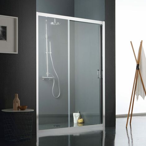 Porta Nicchia Scorrevole Per Doccia 140 Cm In Vetro Liscio  Fly (1/4)