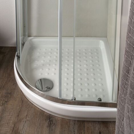 Box Doccia Stondato 80X80 Cm Cristallo 4Mm Trasparente Semicircolare  Luna