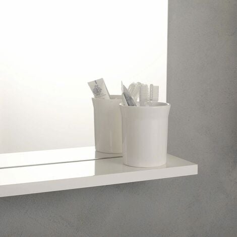 Mobile Bagno A Terra 56 Cm Con Lavabo E Specchio Bianco  Simply