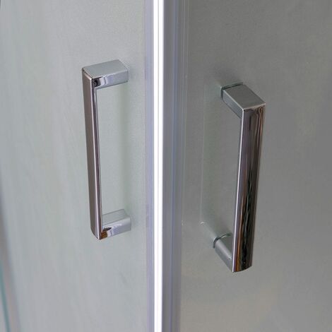 Cabina Doccia Rettangolare 100X80 Satinata Ante Scorrevoli 6Mm  Giada