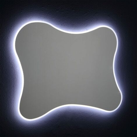 SPECCHIO SAGOMATO + CORNICE RETROILLUMINATA A LED 120X90
