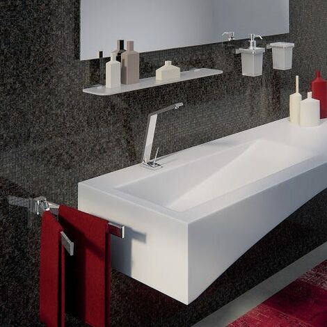 Mensola In Cristallo E Supporti In Ottone Da 60 Cm  Greta