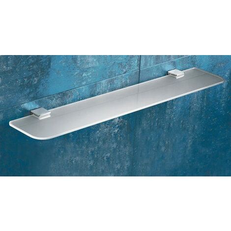 Mensola In Cristallo E Supporti In Ottone Da 60 Cm  Greta