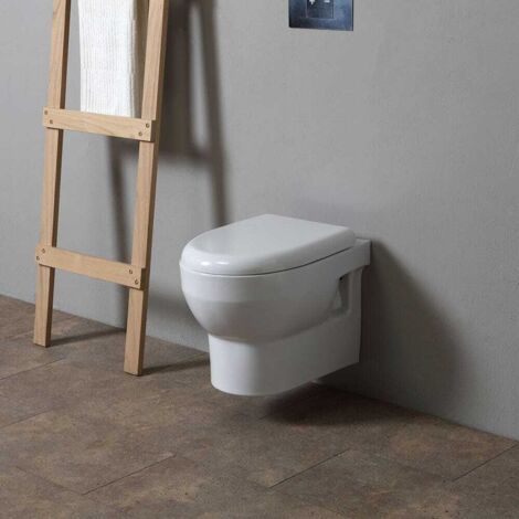 Vaso Wc In Ceramica Bianca Sospeso Tuckett