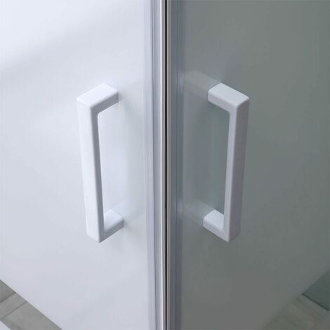 Box Doccia 70X70 Cristallo 4Mm Serigrafato Profilo Bianco  Venere