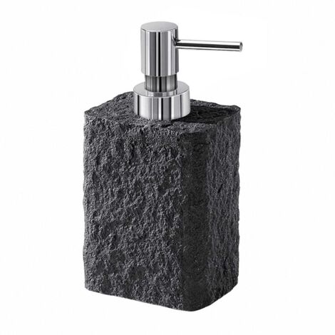 Dosasapone Antracite Rettangolare In Resina Da 360 Ml Gelso (1/5)