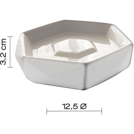 Portasapone Doppio In Ceramica Con Autodrenaggio – 6 Fori, Bianco, Per Bagno E Doccia - 4