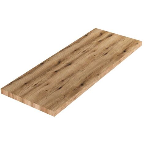 Mensola Porta Lavabo Da 120Cm Legno Rovere Naturale