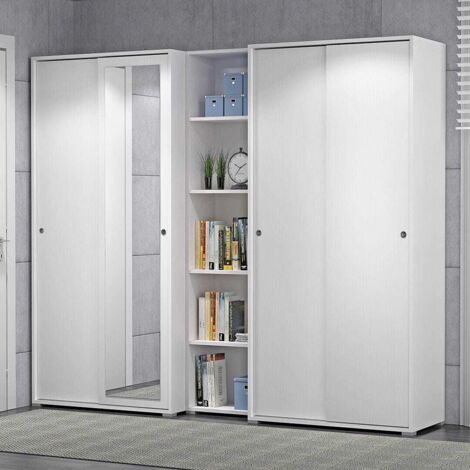 Armadio In Metallo Rosso Beliani 2 Ante – 76x50x171 Cm, 4 Ripiani Regolabili E Appendiabiti, Per Ufficio O Garage - 4