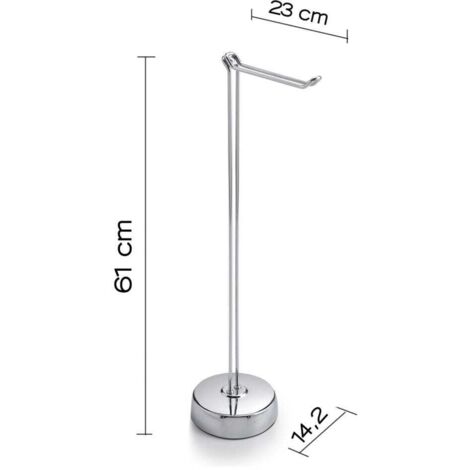 Porta Rotolo Di Carta Igienica Con Sportello Gunmetal - Foto 8