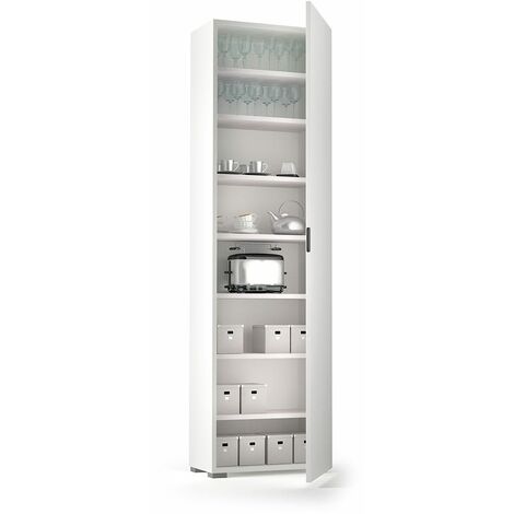 Colonna Multiuso Bagno Legno Bianco