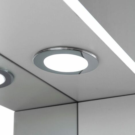 ARMADIETTO SPECCHIO SPACE 2 ANTE SOFT CLOSE 75x70x20 cm (LxHxP) CON  ILLUMINAZIONE LED 6500K