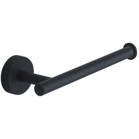 PORTAROTOLO ACCIAIO INOX NERO OPACO FISSAGGIO A MURO| TIMO | Leroy Merlin