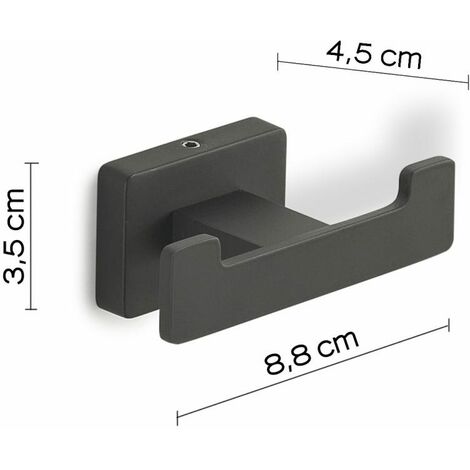 SET 4 ACCESSORI BAGNO IN ACCIAIO NERO OPACO