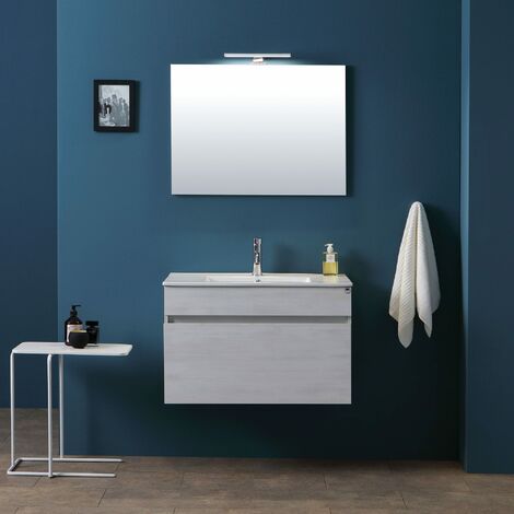 Mobile Bagno Sospeso Da 80 Cm Con Cassettone Promenade Sole