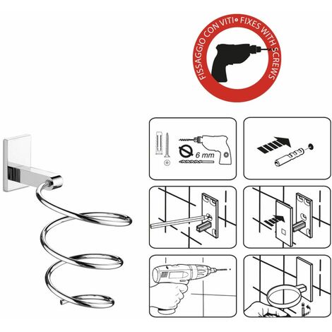 Porta Phon Da Parete In Acciaio Inox Cromato