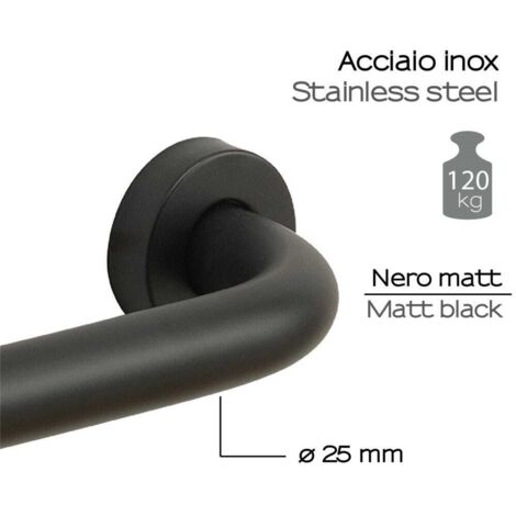 Smedbo House Maniglione Da Bagno Cromo Opaco, 285 Mm, Con Chiusura A Scomparsa, Ottone Massiccio E Lega Di Zinco - 4