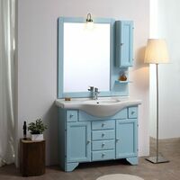 Mobili Bagno Decape Economici.Mobile Completo Arredo Bagno Cm 85 Cm Decape Azzurro Lavanda 02010330100087