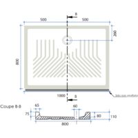 piatto doccia 80x100 in ceramica prima qualita rettangolare topazio