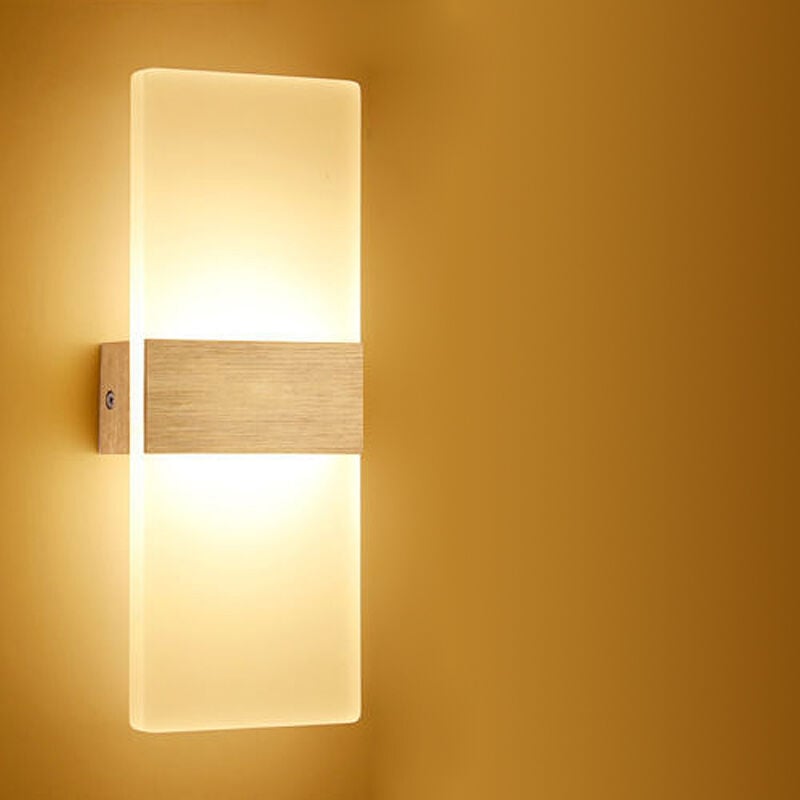 Hengda LED Wandleuchte innen 12W Modern Wandlampe Acryl Wandbeleuchtung  fuer Wohnzimmer Schlafzimmer Treppenhaus Flur,Warmweiss