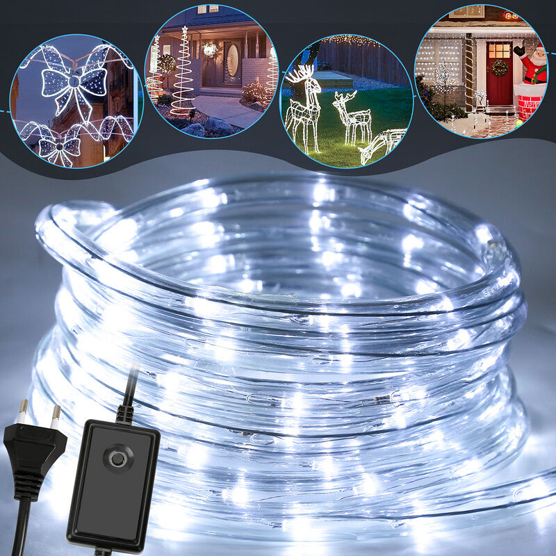 Hengda LED Lichtschlauch 20m Kaltweiß für Aussen Innen Lichterschlauch  Lichterkette Lichtband Partylicht Dekobeleuchtung Weihnachtsbeleuchtung