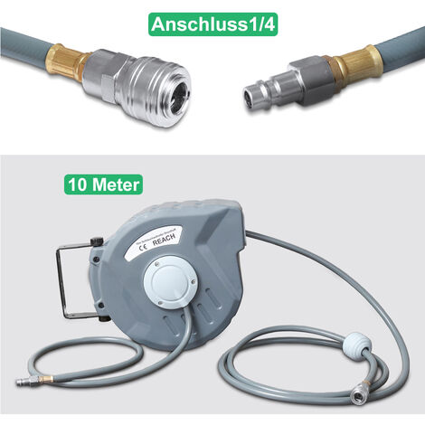 (Deactive) Hengda Schlauchaufroller Schlauchtrommel 10 m automatisch 12