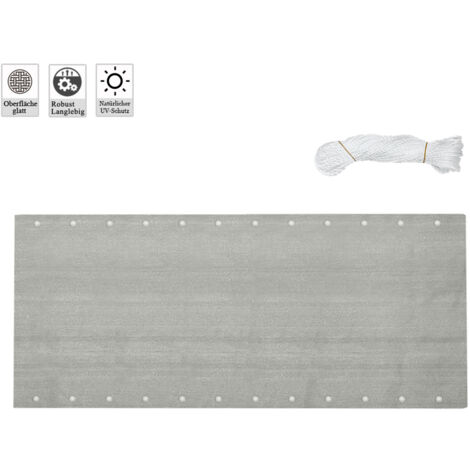 HaiTaoSy Balkon-Sichtschutz | HDPE 170x950 Cm, Wetterfest & UV-beständig – Für Balkon, Terrasse, Garten (Beige)