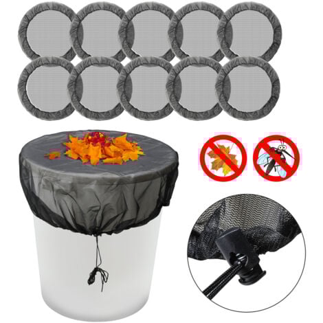 Regeneimer Abdeckung Mit Kordel - Transparentes Netz Gegen Laub & Insekten 160cm