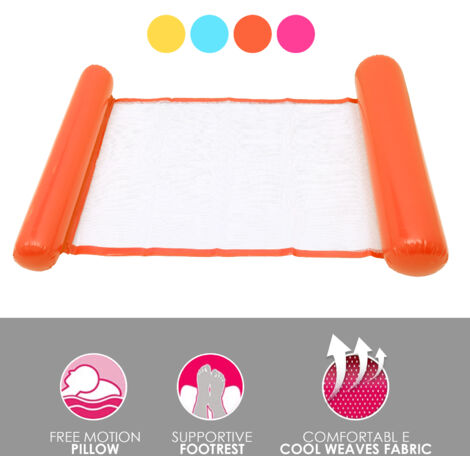 XUQEAYWD Pool Liege 160x120cm - Aufblasbare Wasserhängematte Mit Getränkehalter