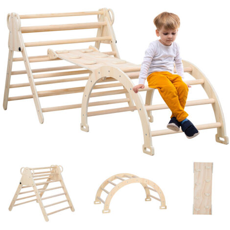 Deactive Hengda Kletterdreieck Kletterger St Indoor Kletterleiter Aus Holz Spielplatz F R Kinder